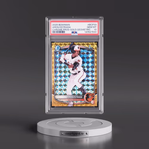 2025 Bowman Chrome Prospects #BCP33 Aron Estrada - Gold Geometric (PSA 10 GEM MINT)