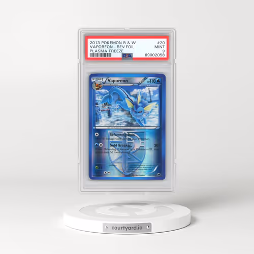 2013 Pokémon Black & White Plasma Freeze #20 Vaporeon - Reverse Foil (PSA 9 MINT)