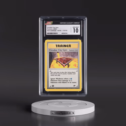 2000 Gym Challenge #113/132 Cinnabar City Gym - 1st Edition 1st Edition (CGC 10 GEM MINT)