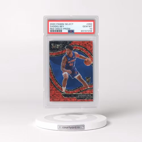 2020 Panini Select #282 Saddiq Bey - Red Disco Prizm (PSA 10 GEM MINT)