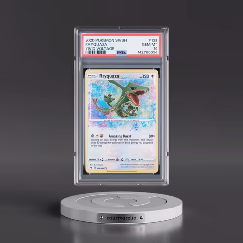 2020 Pokémon Sword & Shield Vivid Voltage #138 Rayquaza (PSA 10 GEM MINT)