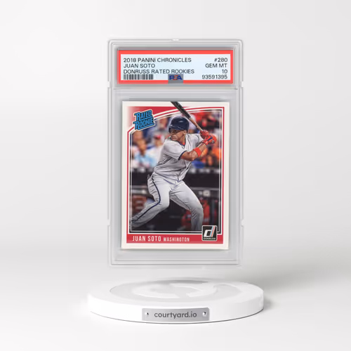 2018 Panini Chronicles Donruss Rated Rookies #280 Juan Soto (PSA 10 GEM MINT)