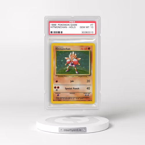 1999 Pokémon Game #7 Hitmonchan - Holo (PSA 10 GEM MINT)