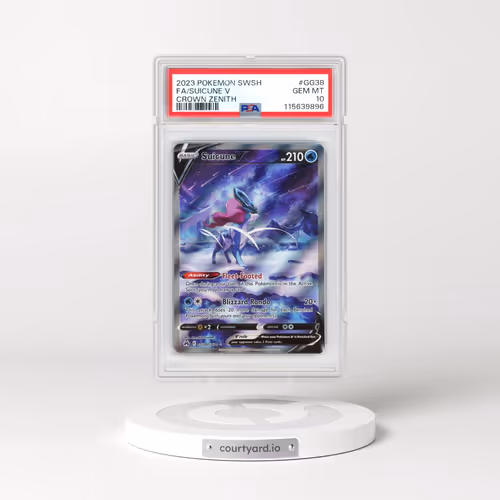 2023 Pokémon Sword and Shield Crown Zenith #GG38 Suicune V - Holo Full Art (PSA 10 GEM MINT)