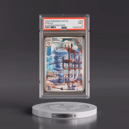 2023 Pokémon Par EN-Paradox Rift #208 Steelix - Illustration Rare (PSA 9 MINT)