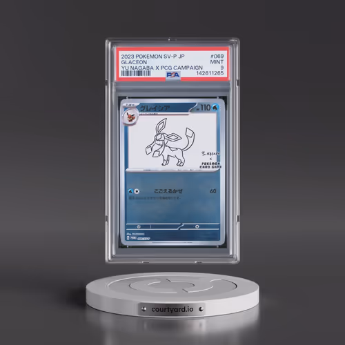 2023 Pokémon SV-P Promo #069 Glaceon - YU Nagaba X Pokemon Card Game Campaign (PSA 9 MINT)
