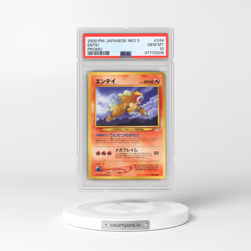 2000 Pokémon Neo 3 Promo #244 Entei - Promo (PSA 10 GEM MINT)