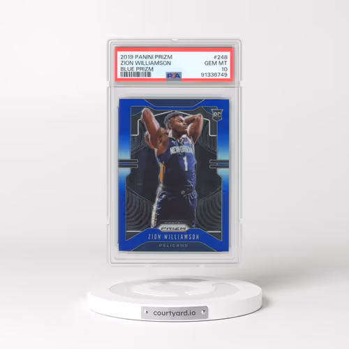 2019 Panini Prizm #248 Zion Williamson - Blue Prizm (PSA 10 GEM MINT)
