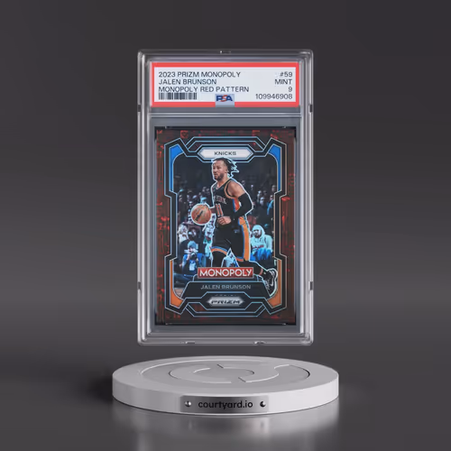 2023 Panini Prizm Monopoly #59 Jalen Brunson - Monopoly Red Pattern (PSA 9 MINT)