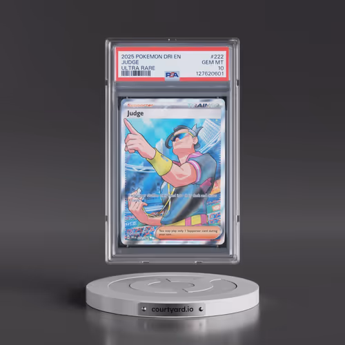 2025 Pokémon Dri EN-Destined Rivals #222 Judge - Ultra Rare (PSA 10 GEM MINT)