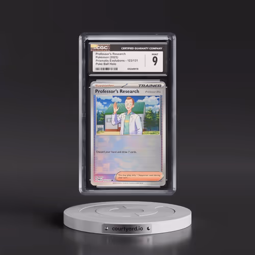 2024 Prismatic Evolutions - PRE EN #123/131 Professor's Research - Poké Ball Holo (CGC 9 MINT)