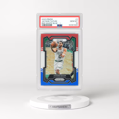 2023 Panini Prizm #2 Jayson Tatum - Red White Blue (PSA 10 GEM MINT)