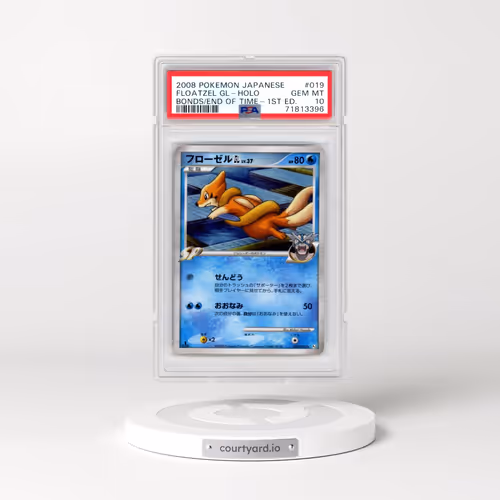 2008 Pokémon Bonds to the End of Time #019 Floatzel GL - 1st Edition Holo (PSA 10 GEM MINT)