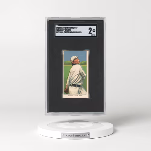 1910 Piedmont Cigarettes (T206) Bender, Chief - Pitching, Trees In Background (SGC 2 GOOD)