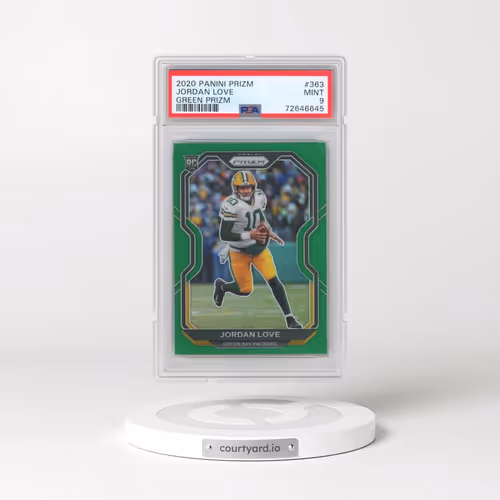 2020 Panini Prizm #363 Jordan Love - Green Prizm (PSA 9 MINT)