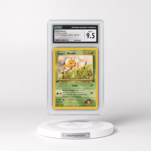 2000 Gym Challenge #82/132 Koga's Weedle - 1st Edition 1st Edition (CGC 9.5 MINT+)