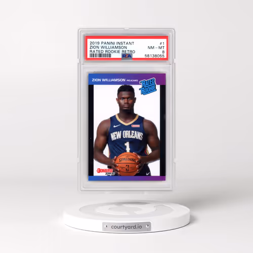 2019 Panini Instant Rated Rookie Retro #1 Zion Williamson (PSA 8 NM-MT)