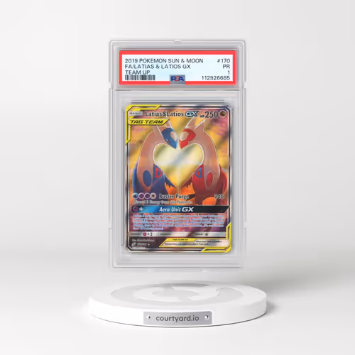2019 Pokémon Sun & Moon Team Up #170 Latias & Latios GX - Holo Full Art (PSA 1 PR)