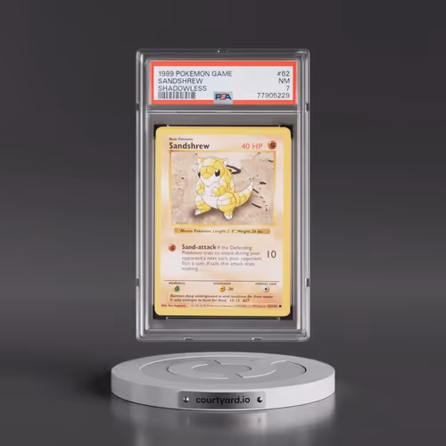 1999 Pokémon Game #62 Sandshrew - Shadowless (PSA 7 NM)