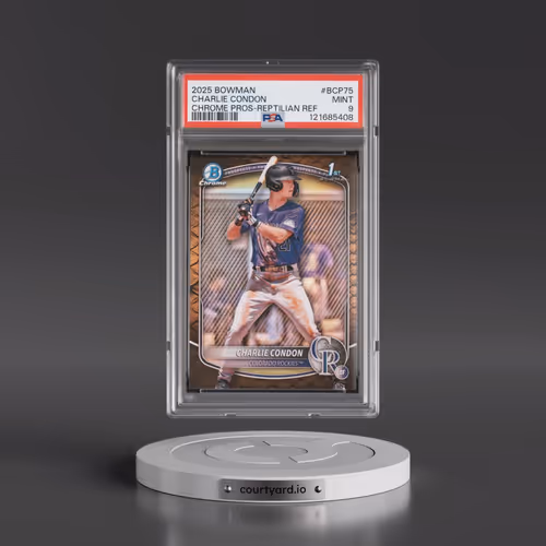 2025 Bowman Chrome Prospects #BCP75 Charlie Condon - Reptilian Refractor (PSA 9 MINT)