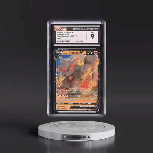 2022 Silver Tempest #090/195 Hisuian Arcanine V - Holo (CGC 9 MINT)