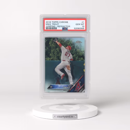2016 Topps Chrome #1 Mike Trout - Jumping-Refractor (PSA 10 GEM MINT)