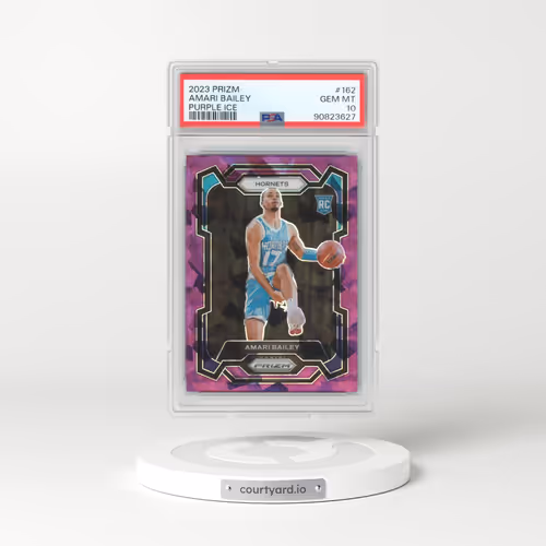 2023 Panini Prizm #162 Amari Bailey - Purple Ice (PSA 10 GEM MINT)
