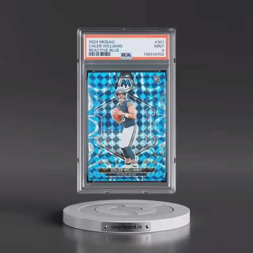 2024 Panini Mosaic #301 Caleb Williams - Reactive Blue (PSA 9 MINT)
