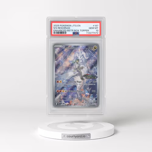 2025 Pokémon Jtg EN-Journey Together #167 N's Reshiram - Enhanced Booster Box Topper (PSA 10 GEM MIN