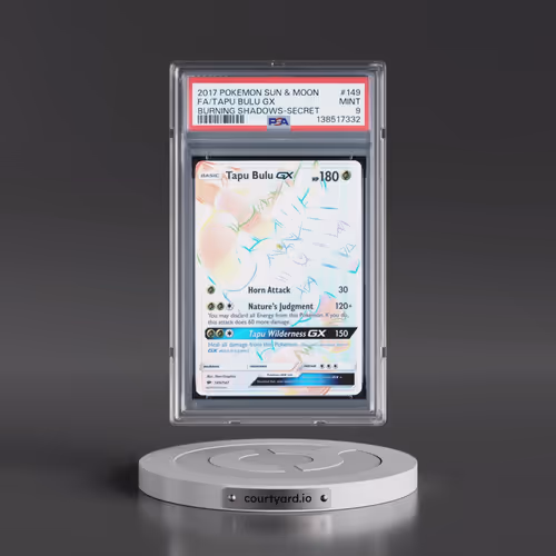 2017 Pokémon Sun & Moon Burning Shadows #149 Tapu Bulu GX - Holo Full Art Secret (PSA 9 MINT)