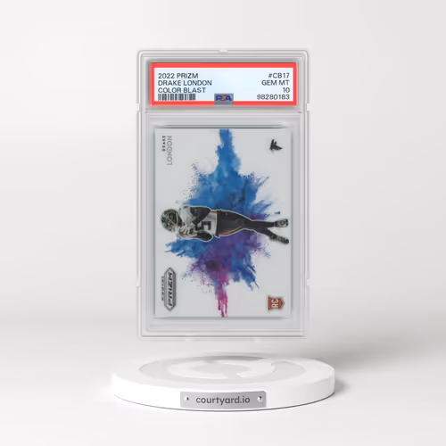 2022 Panini Prizm Color Blast #CB17 Drake London (PSA 10 GEM MINT)