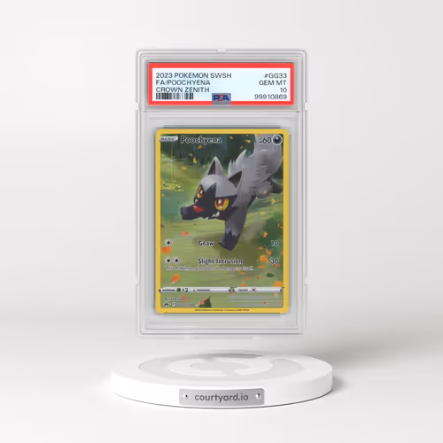 2023 Pokémon Sword and Shield Crown Zenith #GG33 Poochyena - Full Art (PSA 10 GEM MINT)