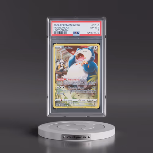 2022 Pokémon Sword & Shield Lost Origin #TG10 Snorlax - Full Art (PSA 8 NM-MT)