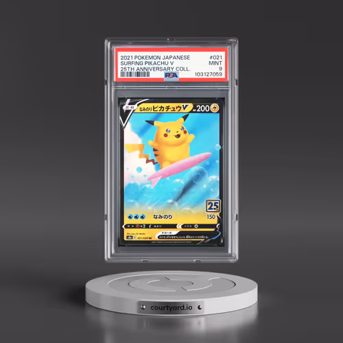 2021 Pokémon 25th Anniversary Collection #021 Surfing Pikachu V - Holo (PSA 9 MINT)