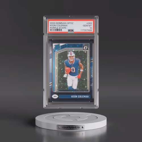 2024 Panini Donruss Optic #263 Keon Coleman - Purple Stars (PSA 10 GEM MINT)