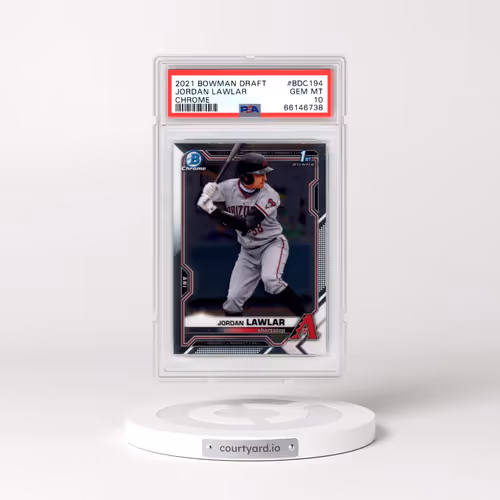 2021 Bowman Draft #BDC194 Jordan Lawlar - Chrome (PSA 10 GEM MINT)