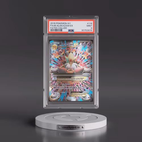2016 Pokémon XY Fates Collide #118 M Alakazam EX - Holo Full Art (PSA 9 MINT)