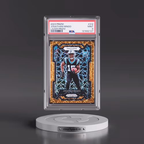 2023 Panini Prizm #312 Jonathan Mingo - Lazer Prizm (PSA 9 MINT)