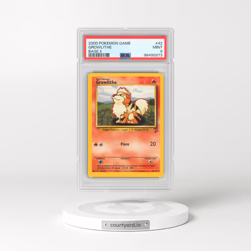 2000 Pokémon Game Base II #42 Growlithe (PSA 9 MINT)