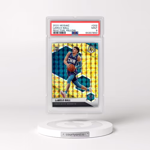 2020 Panini Mosaic #202 LaMelo Ball - Reactive Yellow (PSA 9 MINT)