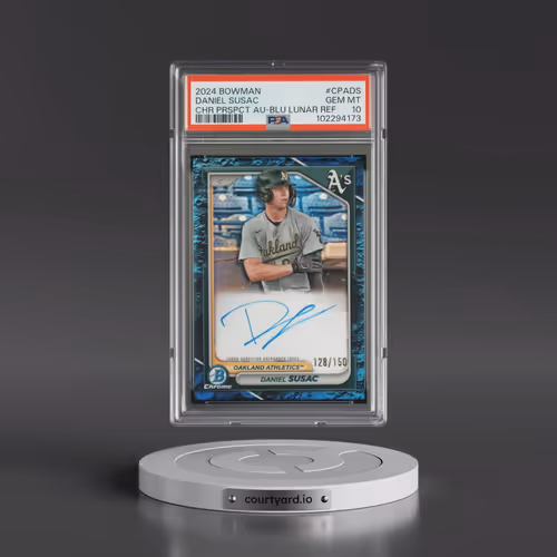 2024 Bowman Chrome Prospect Autographs #CPADS Daniel Susac - Blue Lunar Refractor (PSA 10 GEM MINT)