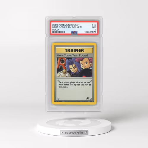 2000 Pokémon Rocket #15 Here Comes Team Rocket! - Holo (PSA 7 NM)