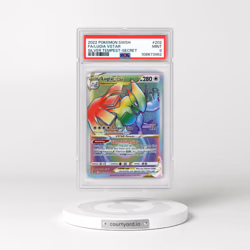 2022 Pokémon Sword & Shield Silver Tempest #202 Lugia Vstar - Full Art Secret (PSA 9 MINT)