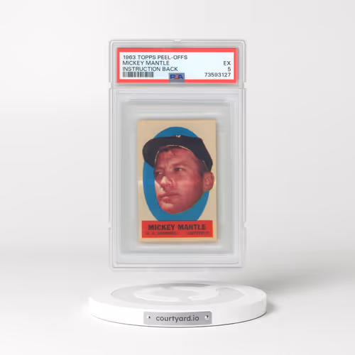 1963 Topps Peel-Offs Mickey Mantle - Instruction Back (PSA 5 EX)