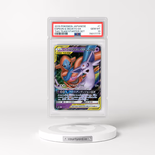 2019 Pokémon Tag Team Starter Set #1 Espeon & Deoxys GX - Holo (PSA 10 GEM MINT)