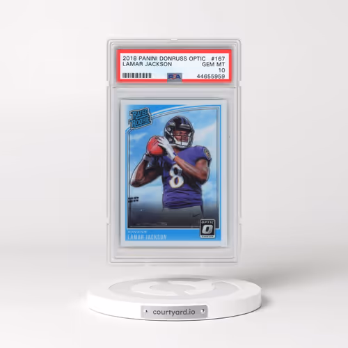 2018 Panini Donruss Optic #167 Lamar Jackson (PSA 10 GEM MINT)