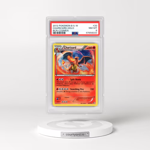 2012 Pokémon Black & White Boundaries Crossed #20 Charizard - Holo Cosmos (PSA 8 NM-MT)