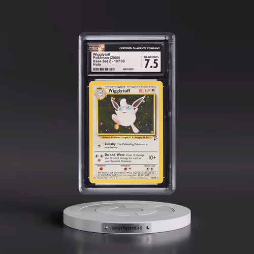 2000 Base Set 2 #19 Wigglytuff - Holo (CGC 7.5 NM+)