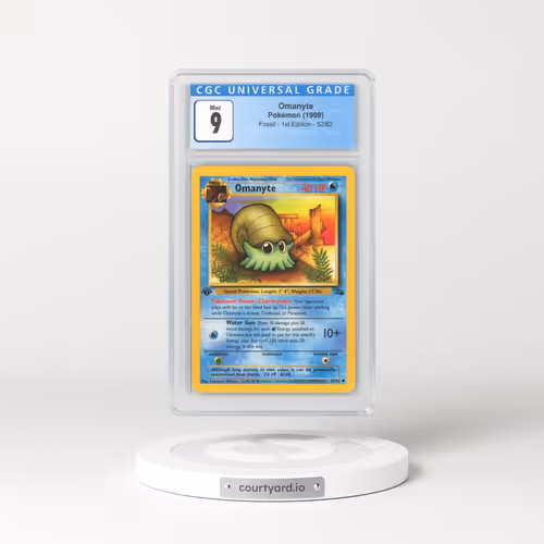 1999 Fossil #52 Omanyte - 1st Edition (CGC 9 MINT)