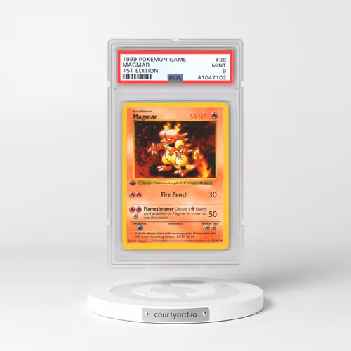 1999 Pokémon Game #36 Magmar - 1st Edition (PSA 9 MINT)